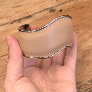 Tod’s Leather Wave Cuff Fashion Bracelet